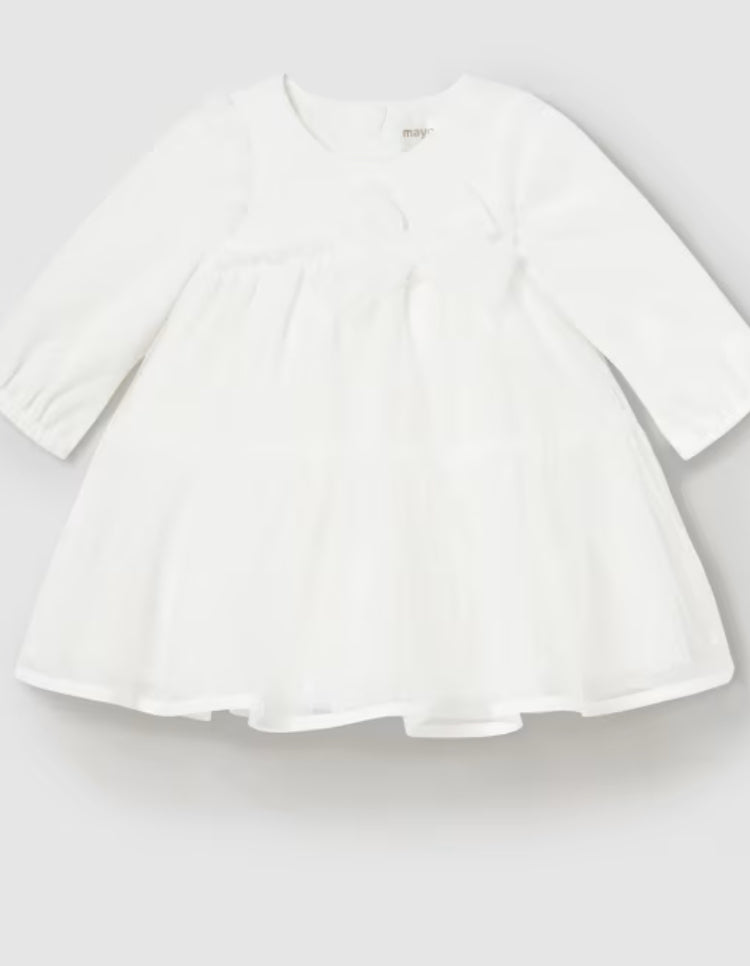 Mayoral baby girl ivory long sleeve dress 2805 Cottage Kids Online Mayoral baby girl ivory long sleeve dress 2805 Cottage Kids Online