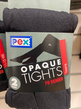Load image into Gallery viewer, PEX black opaque tights - 2 pair pack.
