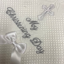 Load image into Gallery viewer, Luxury White My Christening Day unisex Shawl
