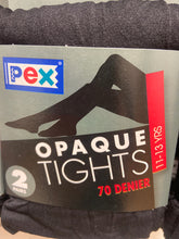 Load image into Gallery viewer, PEX black opaque tights - 2 pair pack.
