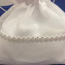 Load image into Gallery viewer, Girls White Chiffon Holy Communion Bag -Mia Puff Bag- cb097
