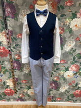 Load image into Gallery viewer, Cavani Caridi Sky 3 piece suit with Navy waistcoat
