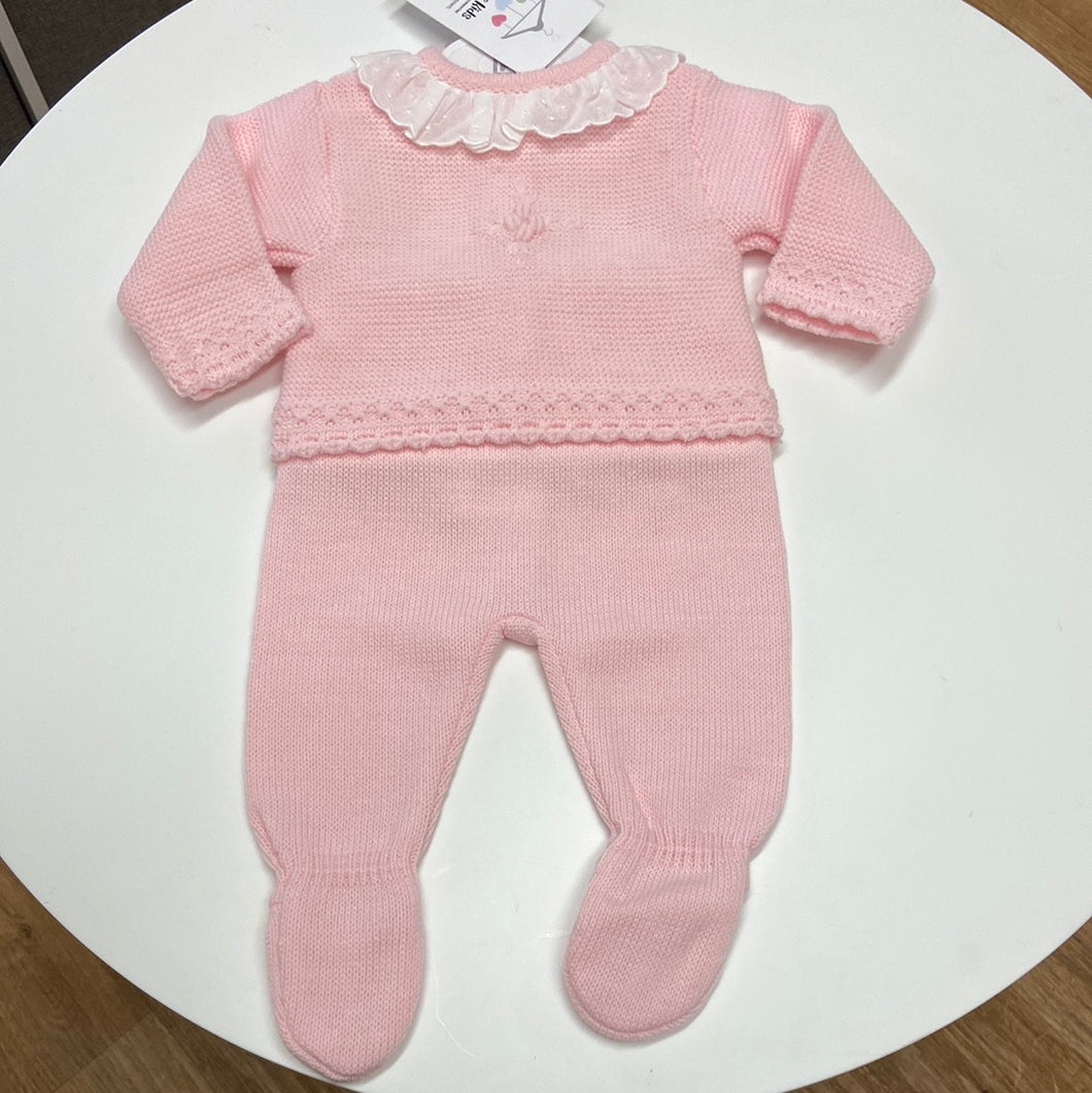 PEX baby girl pink knitted 2 piece set- Karina