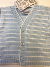 Load image into Gallery viewer, PEX baby boy cardigan- Jacob blue/ white
