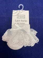 Load image into Gallery viewer, PEX baby girl fancy frill socks white

