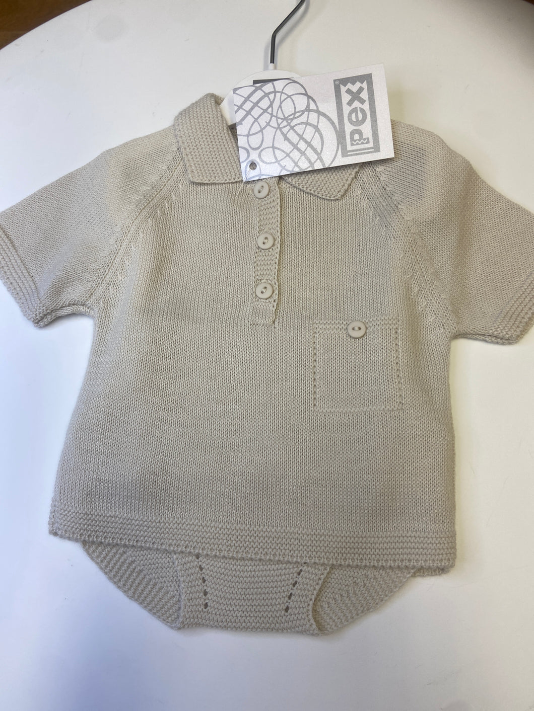 PEX baby boy pants set in natural- Bradley