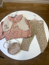 Load image into Gallery viewer, Ebita baby girl 3 piece leopard legging set 255528
