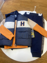 Load image into Gallery viewer, Hashtag 3 piece gilet, hoody and track bottoms for younger boy - 243835
