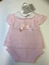 Load image into Gallery viewer, PEX baby girl 2 piece knitted pant set in pink - Miranda
