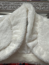 Load image into Gallery viewer, GABRIELLA Flowergirl faux fur ivory bolero jacket
