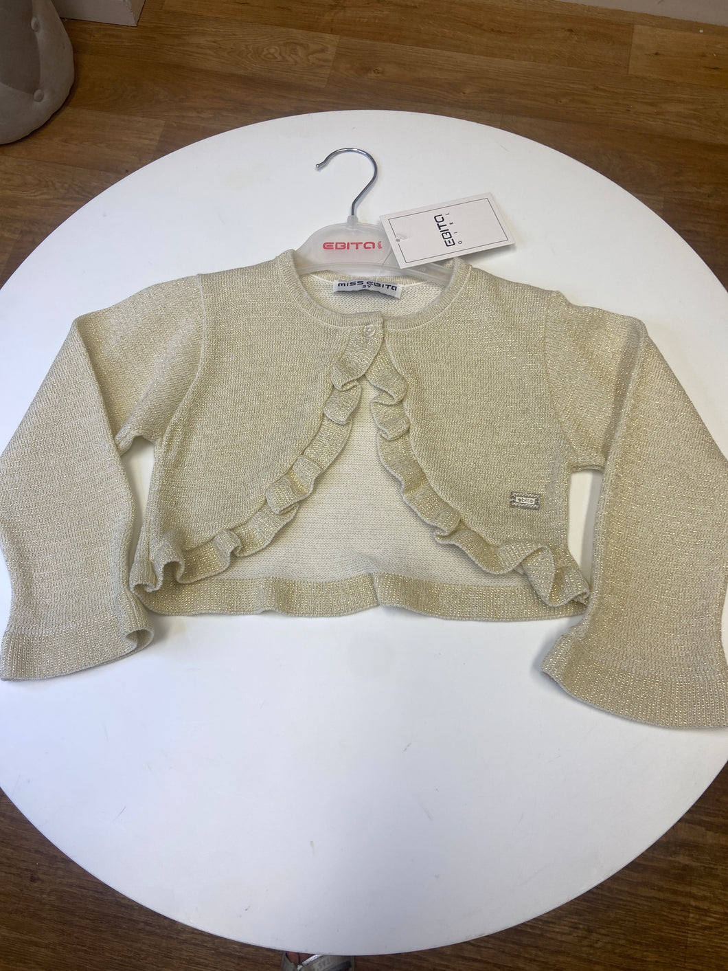 Ebita younger girl cream and gold cardigan 254248