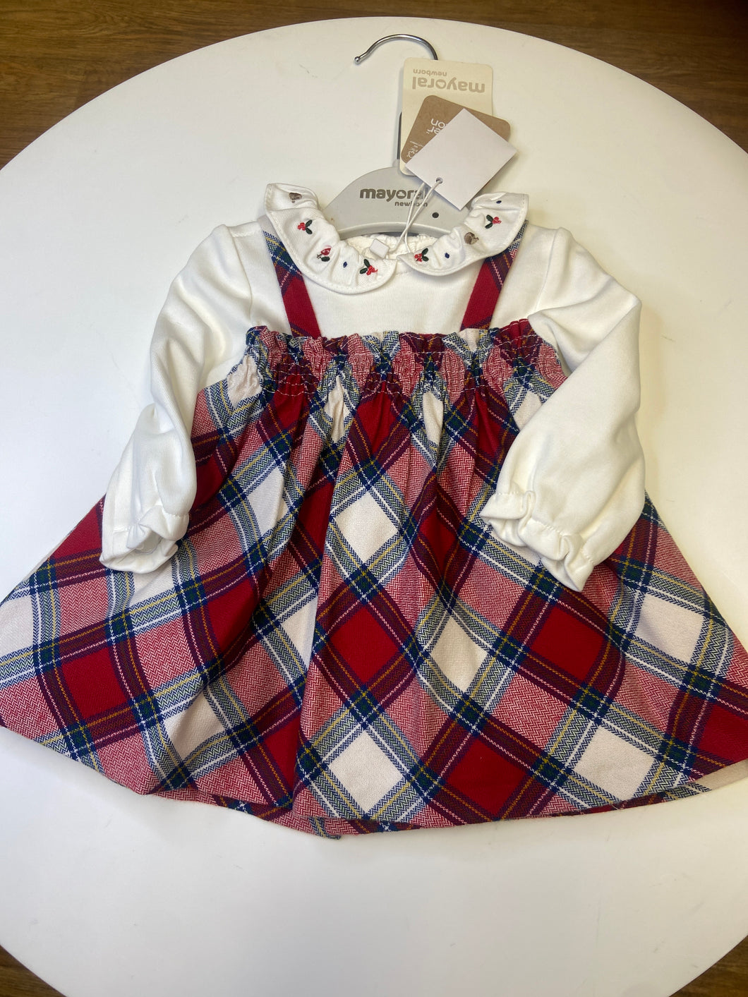 Mayoral baby girl tartan Dress- 2801