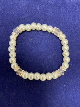 Load image into Gallery viewer, Girls bracelet -crystal and Pearl design
