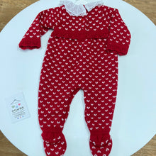 Load image into Gallery viewer, PEX baby girl red knitted romper Phoebe
