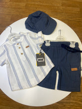 Load image into Gallery viewer, Hashtag baby boy shirt, shorts and hat set -254624
