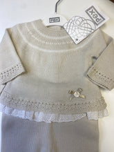 Load image into Gallery viewer, PEX baby girl 3 piece knitted trouser set in natural - Meredith

