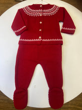 Load image into Gallery viewer, PEX baby girl red 3 piece knit set - Chiara
