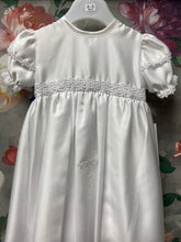 Load image into Gallery viewer, Taylor Unisex Christening Gown in white with matching bonnet.
