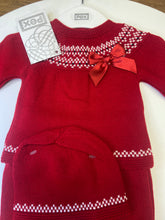 Load image into Gallery viewer, PEX baby girl red 3 piece knit set - Chiara
