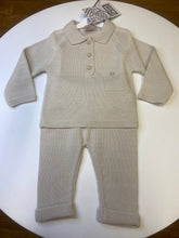 Load image into Gallery viewer, PEX baby boy 2 piece knitted set in trouser set in natural - Oliver
