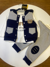 Load image into Gallery viewer, Hashtag baby boy 3 piece gilet set -255608
