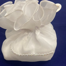 Load image into Gallery viewer, Girls White Chiffon Holy Communion Bag -Mia Puff Bag- cb097
