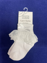 Load image into Gallery viewer, PEX baby girl fancy frill socks white
