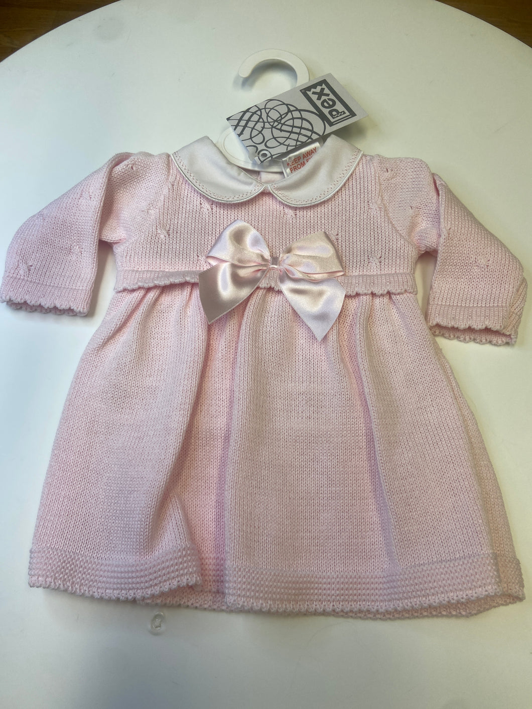 PEX baby girl pink knitted dress - Kate