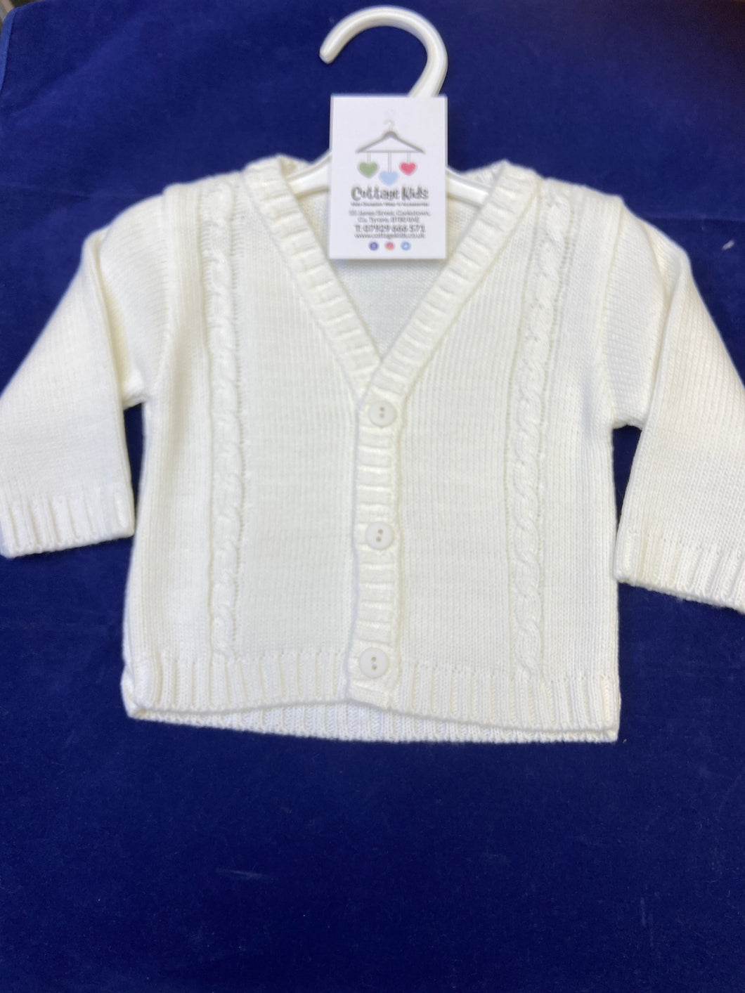 Baby boy milky white cardigan