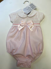 Load image into Gallery viewer, PEX baby girl pink and white romper - Harper
