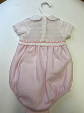 Load image into Gallery viewer, PEX baby girl pink and white romper - Harper
