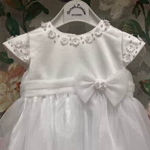 Load image into Gallery viewer, Sarah Louise baby girl christening gown white with bonnet- Jessica 001055.
