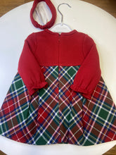 Load image into Gallery viewer, Mayoral red and tartan baby girl dress and hairband - 2862
