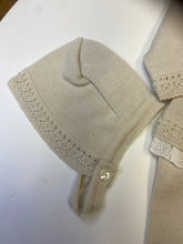 Load image into Gallery viewer, PEX baby girl 3 piece knitted trouser set in natural - Meredith
