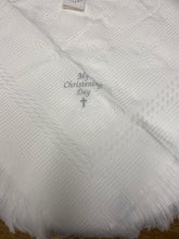Load image into Gallery viewer, Fringed unisex Star Christening Shawl MCD
