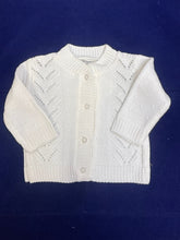 Load image into Gallery viewer, Knitted Baby Cardigan in Ivory - 3000
