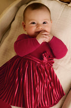 Load image into Gallery viewer, Mayoral baby girl red velour dress 2813
