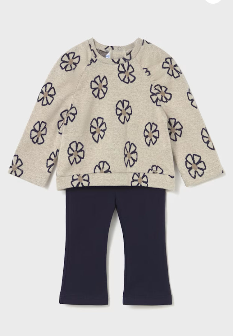 Mayoral baby girl pullover and leggings set 2742