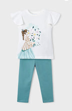 Load image into Gallery viewer, Mayoral older girl leggings set 3724 green
