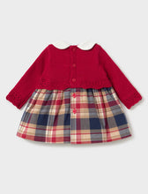 Load image into Gallery viewer, Mayoral baby girl red checked dress 2801
