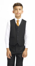 Load image into Gallery viewer, Cavani Malibu- Black 3 piece boys suit

