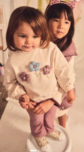 Load image into Gallery viewer, Mayoral baby girl sweatshirt and wide leg jegging trousers 2706 colour 47 Violeta
