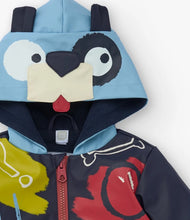 Load image into Gallery viewer, Tuc Tuc boys raincoat with fun hood and cosy fleece lining 11399732
