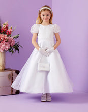 Load image into Gallery viewer, IVA By Peridot flock spot Girls First Holy Communion Dress

