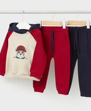 Load image into Gallery viewer, Mayoral baby boy 3 piece tracksuit set, 1 top, 2 bottoms 2834 colour 40 Rojo
