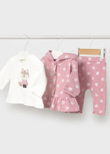 Load image into Gallery viewer, Mayoral baby girl 3 piece pink tracksuit 2608

