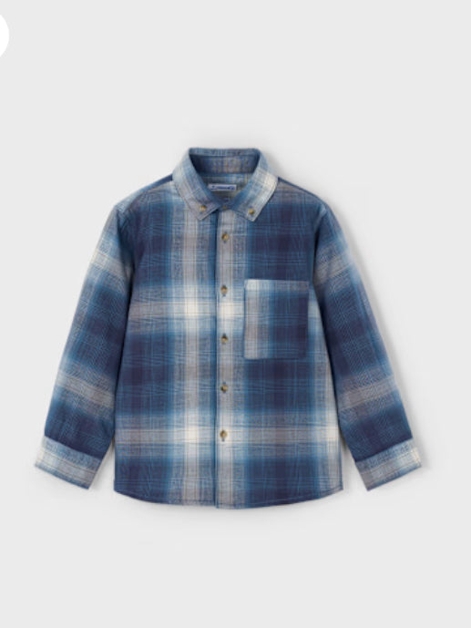 Mayoral older boy checked shirt 4127