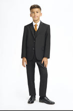 Load image into Gallery viewer, Cavani boys black 3 piece suit- Malibu
