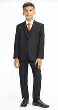 Load image into Gallery viewer, Cavani boys black 3 piece suit- Malibu
