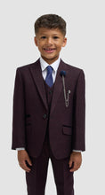 Load image into Gallery viewer, Cavani - Caridi wine 3 piece boys suit
